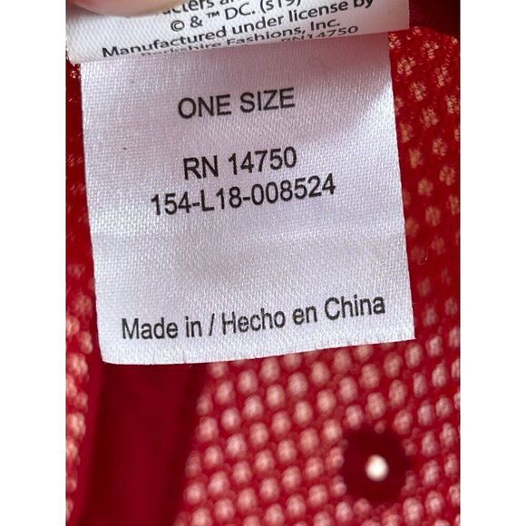 DC Comics Red Mesh Adjustable Snapback Hat - Picture 7 of 7